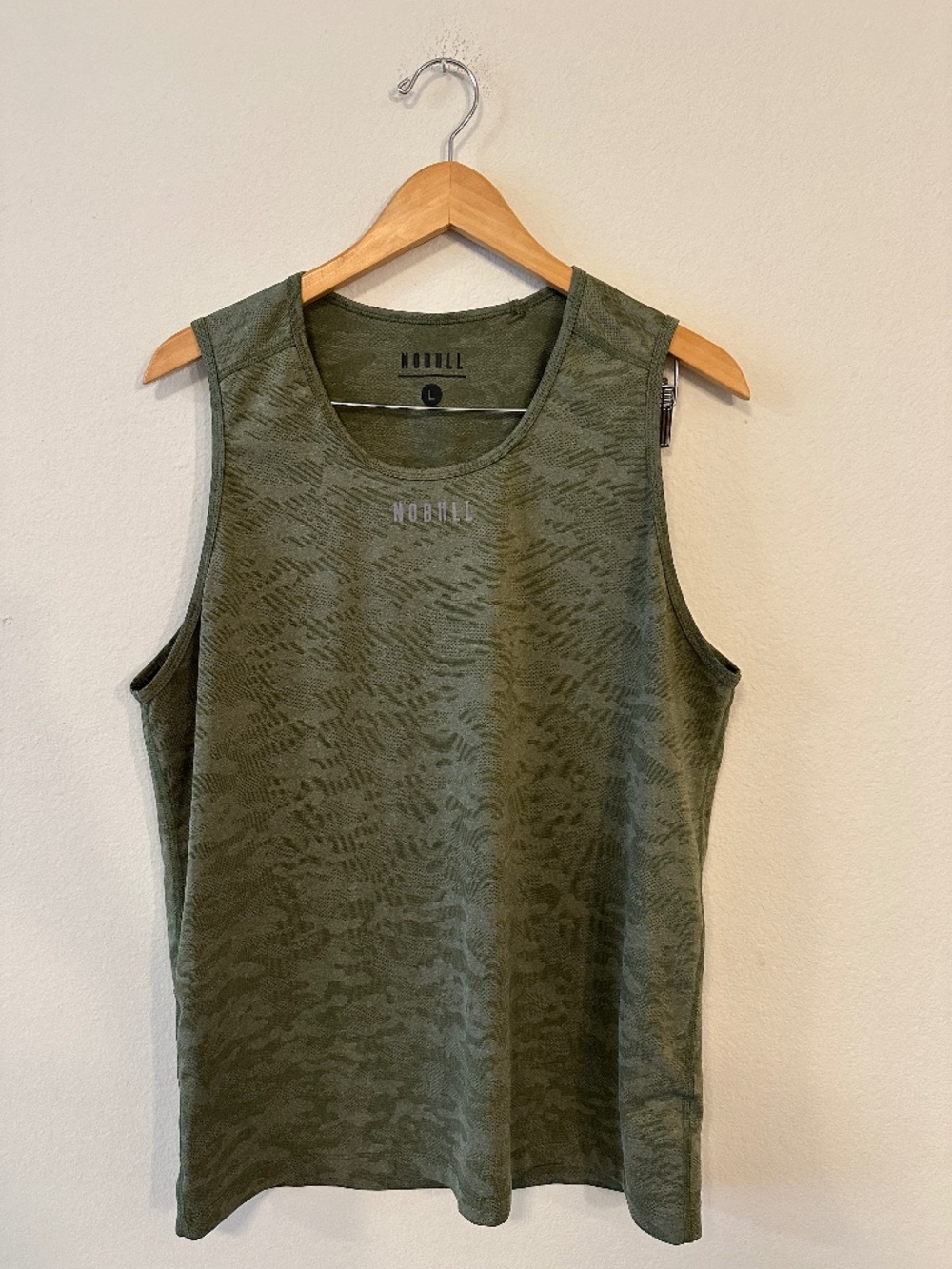 NOBULL Womens L Olive Camo Muscle Tank Top Performance Training USA Made